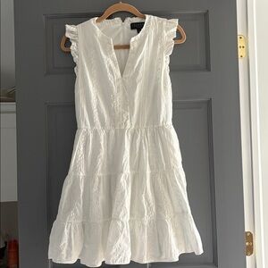 Laundry By Shelli Segal White Ruffle Dress